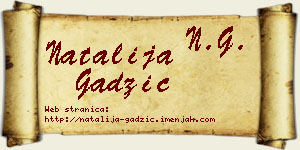 Natalija Gadžić vizit kartica